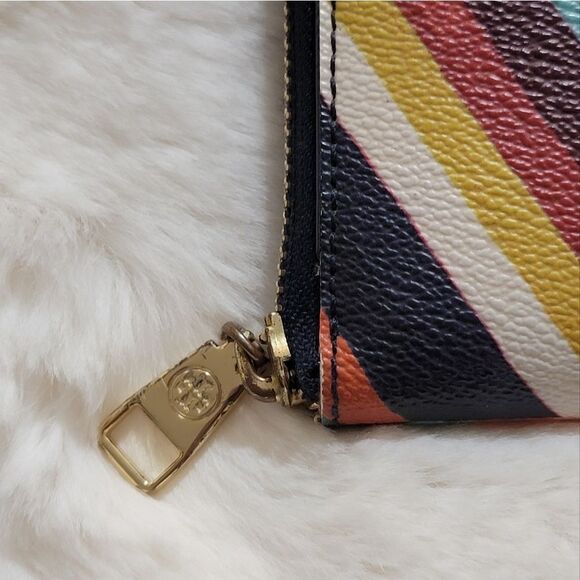Tory Burch Continental Long Zip Around Wallet 👛 Rare Geometric Print Like New - Picture 3 of 10